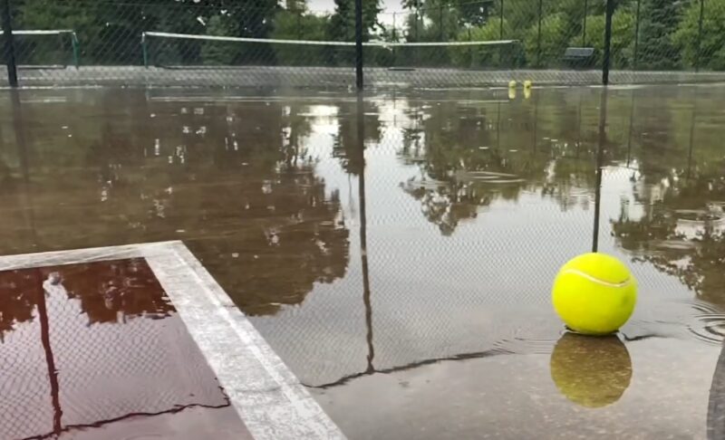 Playing tennis In Rain